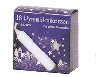 Large Pyramid Candles White--17Mm - 18 Per Box