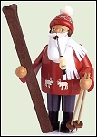 Skier With Skiis Smoker - 7.5"