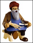 Seated Wood Carver Smoker - 6.3"