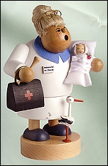 Midwife With Babies Smoker - 7.9"