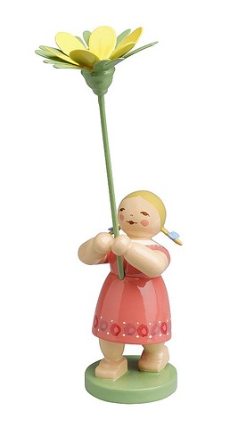 Girl With Winter Aconite - 5 .0 Total Height"
