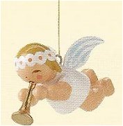 Little Suspended Angel with Small Trumpet