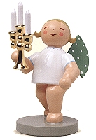 Gold Edition No. 4     Candle Bearer Angle W/Gold-Plated Candelabra  H 2.5"