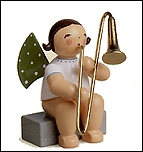 Angel With Trombone Sitting - 2.0"