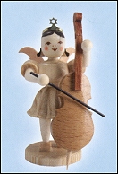 Pleated Skirt Angel With Cello - 3"