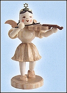 Pleated Skirt Angel With Viola - 3"