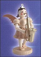 Pleated Skirt Angel With Saxophone - 3"