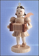 Pleated Skirt Angel With Concertina - 3"