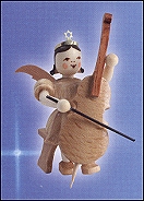 Pleated Skirt Angel With Cello - 3"