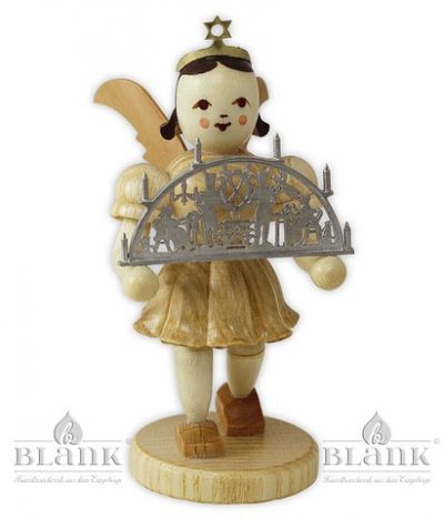 Pleated Skirt Angel With Schwibbogen - 3"