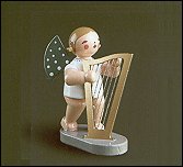 Angel With Large Harp - 2.5"