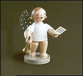 Angel With Songbook and Small Trumpet - 2.5"