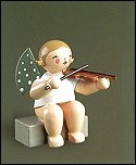 Angel With Violin Sitting - 2.0"