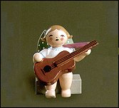 Angel With Guitar Sitting - 2.0"