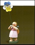 Girl With Pansy - 2.5"