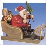 Larger Santa On Sledge Smoker - 7.9"