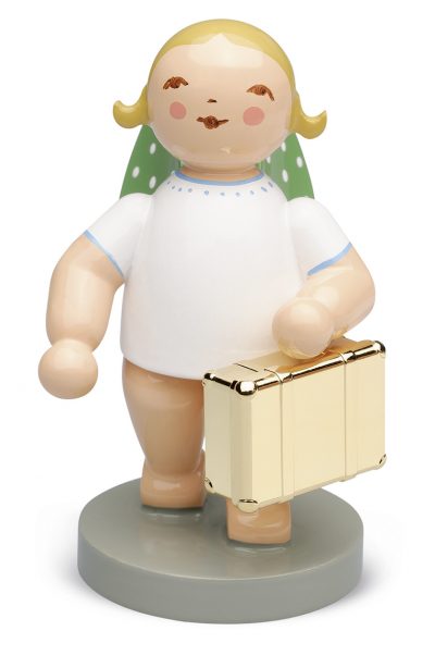 Globetrotter Angel with Gold-Plated Suitcase - 2.5"