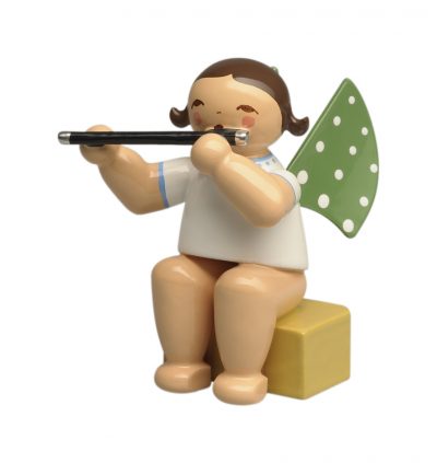 Angel, Small, with Transverse Flute - 1.5"