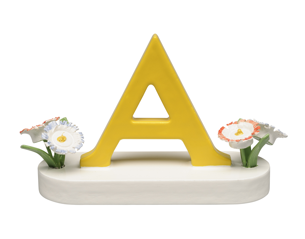 Letter A, with Flowers – 1.25″
