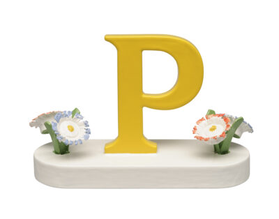 Letter P, with Flowers - 1.25"