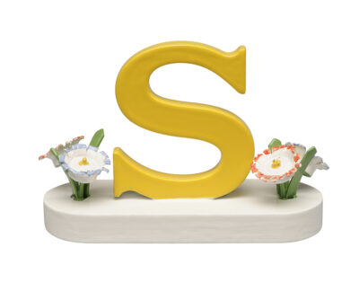 Letter S, with Flowers - 1.25"
