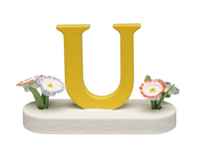 Letter U, with Flowers - 1.25"