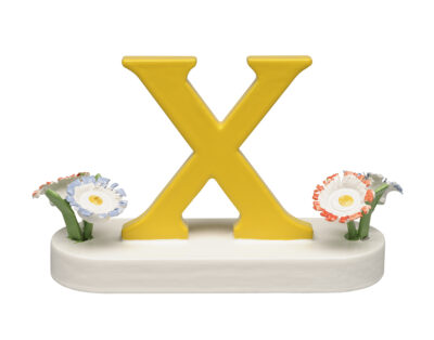 Letter X, with Flowers - 1.25"
