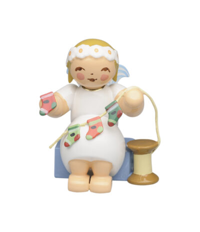 Snow Angel, Sitting, with Advent Calendar - 1.5"