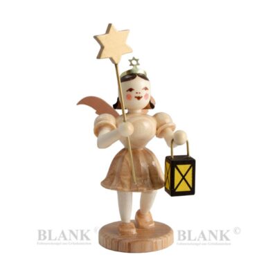 Pleated Skirt Angel with Lantern and Star