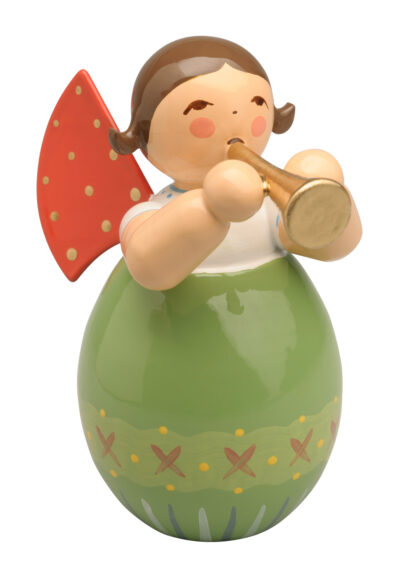 Angel with Trumpet in Green Egg-2.0"