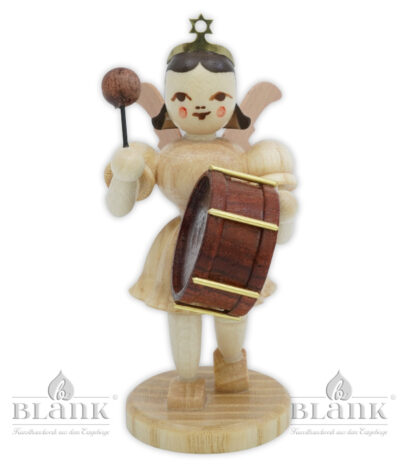 Pleated Skirt Angel with Large Drum