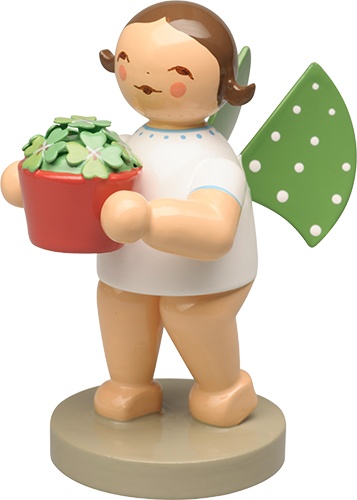 Angel with Lucky Clovers - 2.25"