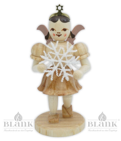 Pleated Skirt Angel with Snowflake of Plauen Lace