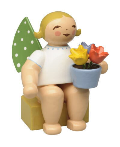 Calendar Figure for 2027- Angel with Flower Pot - 1.5"