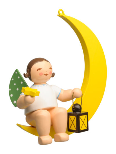 Angel with Star and Lantern in Moon - 3.0"